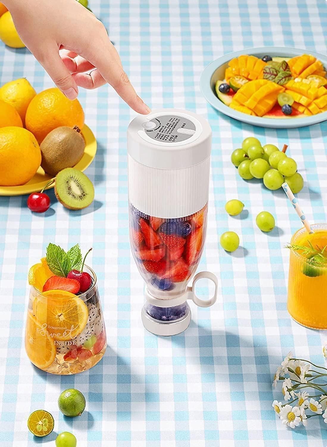 Electric Portable Mini Juicer Bottle - 4 Blades