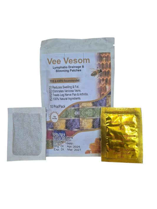 Vee Vesom Lymphatic Drainage & Sliming Patches (10 Patches)